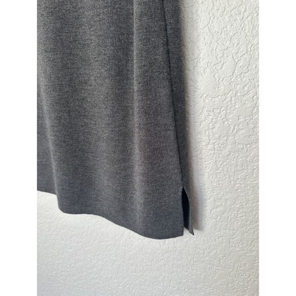 Eileen Fisher The Icons Sleeveless Tunic Long Tank Wool Ash Womens Small Petite - Picture 7 of 11